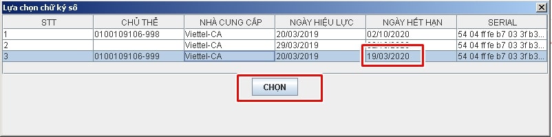 lỗi chưa đăng ký chứng thư số - Viettel Phú Nhuận
